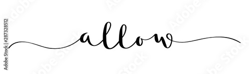 ALLOW vector brush calligraphy banner with swashes