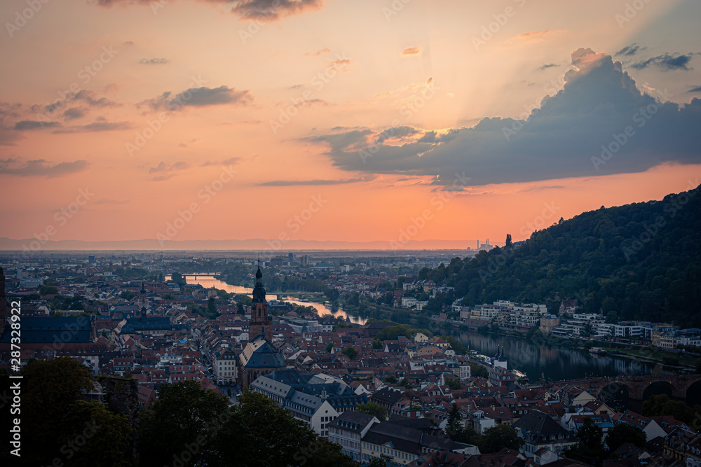 Heidelberg city at night/evening