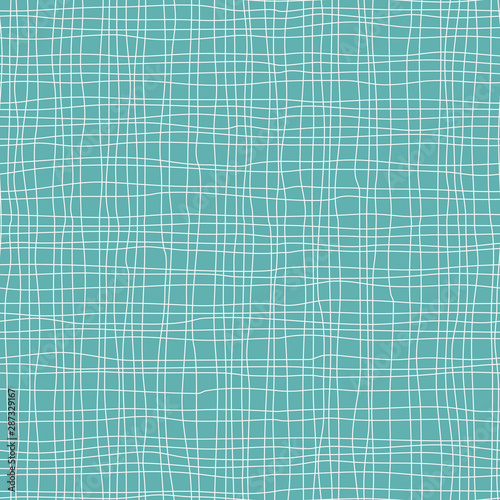 Abstract pattern with lines similar to gauze. Background with curved lines. Ornament in turquoise and white colors.