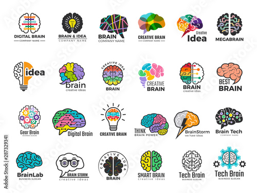 Print op canvas Brain logo