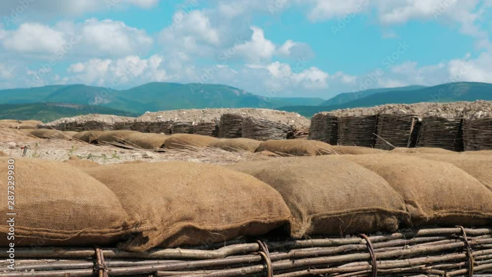 The restored scenery of the military trenches of the Crimean War ...