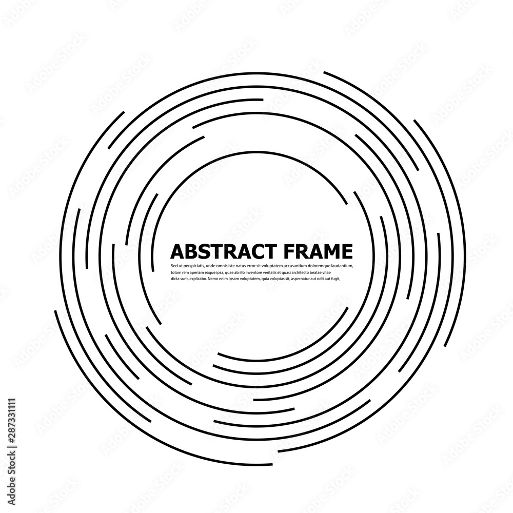 Abstract technology round frame. Vector illutration