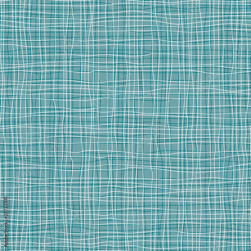 Abstract pattern with lines similar to gauze. Background with curved lines. Ornament in turquoise and white colors.