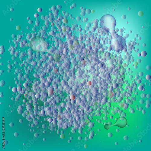 Primordial soup or prebiotic soup vector illustration