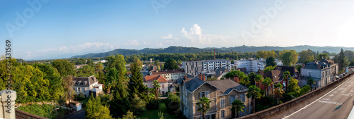 View of the city of Pau, french town in Aquitaine