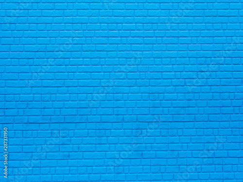 Valokuva Close up of blue brick wall, background, texture