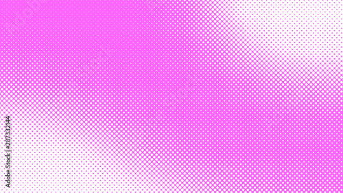 Light magenta retro comic pop art background with halftone dots design, vector illustration template