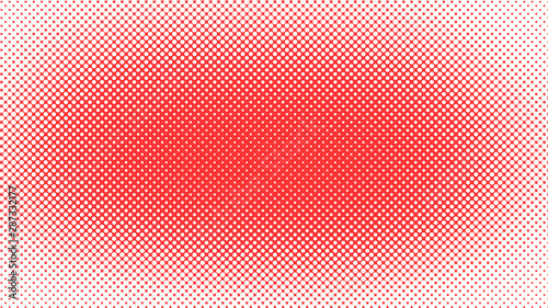 Red and white dotted background in pop art retro style, vector illustration