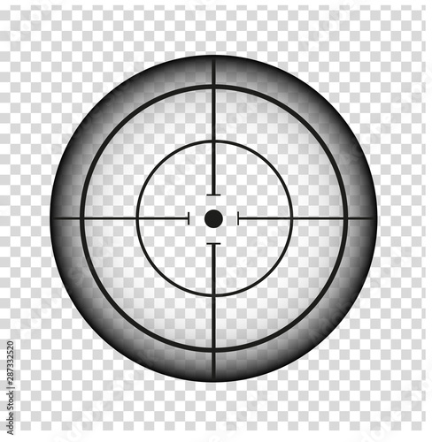 Sniper scope cross. Vector aim search scoping symbol