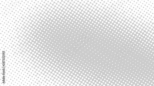 Light grey retro pop art background with halftone dots