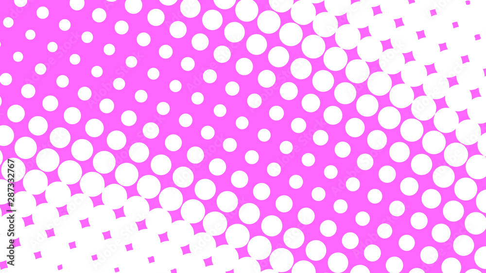 Magenta and white retro pop art background with halftone dots Magenta and white retro pop art background with halftone dots