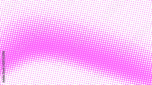 Light magenta pop art background in retro comic style with halftone dots design isolated