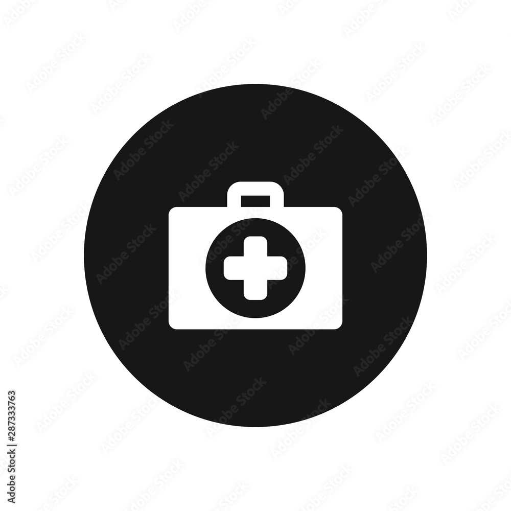 First aid vector icon, simple car sign. First aid vector icon, simple car sign.