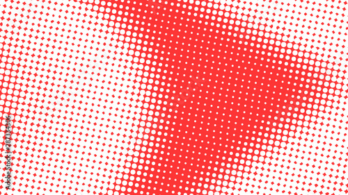 Light red modern pop art background with halftone dots design, vector illustration