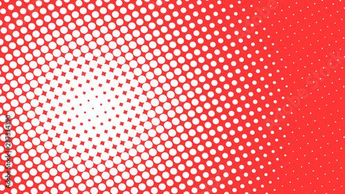 Light red pop art background with dots design, abstract vector illustration in retro comics style