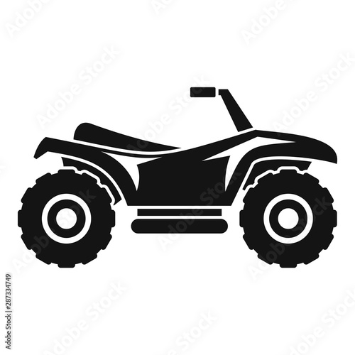 Terrain quad bike icon. Simple illustration of terrain quad bike vector icon for web design isolated on white background