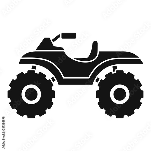 Hunter quad bike icon. Simple illustration of hunter quad bike vector icon for web design isolated on white background