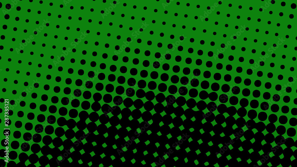 Green and black modern pop art background with halftone dots design, vector illustration Green and black modern pop art background with halftone dots design, vector illustration