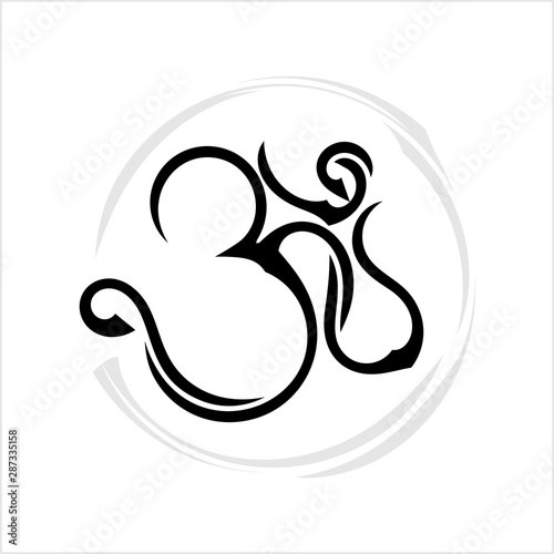 Aum (Om) The Holy Motif Calligraphic Style
