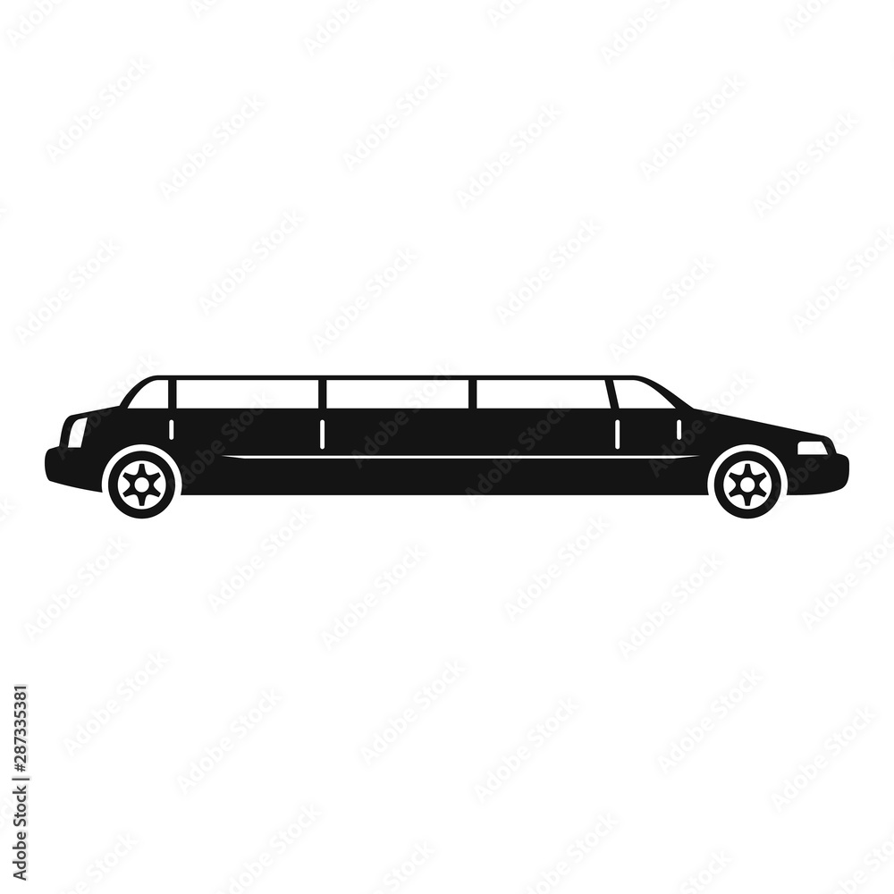 Vip limousine icon. Simple illustration of vip limousine vector icon for web design isolated on white background
