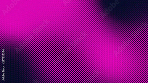 Magenta pop art background with dots design, abstract vector illustration in retro comics style