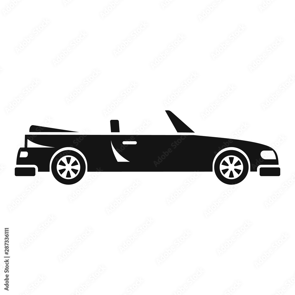 Cabriolet car icon. Simple illustration of cabriolet car vector icon for web design isolated on white background