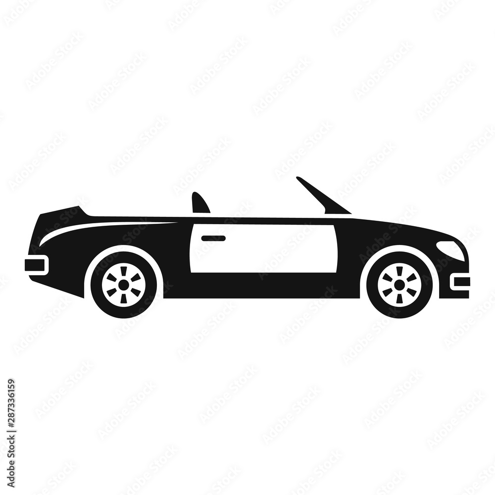 Sport cabriolet icon. Simple illustration of sport cabriolet vector icon for web design isolated on white background