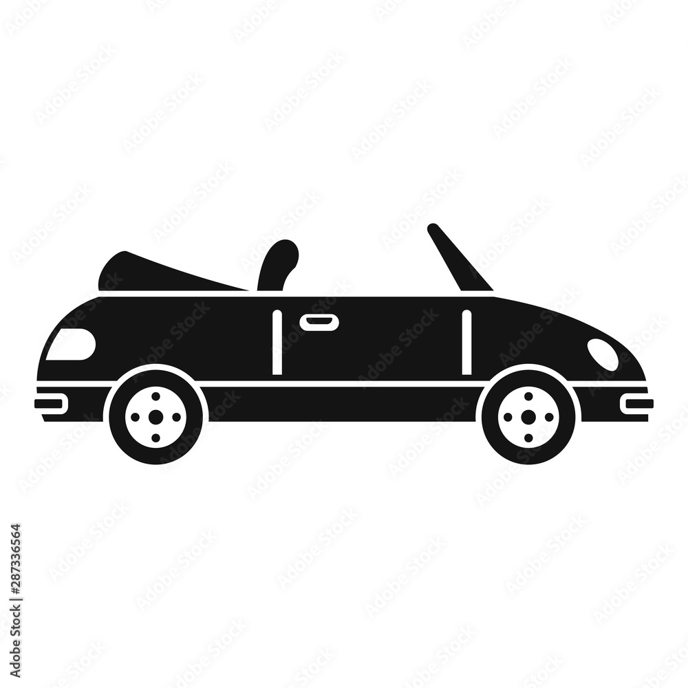 Retro cabriolet icon. Simple illustration of retro cabriolet vector icon for web design isolated on white background