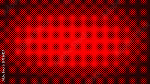 Dark red retro comic pop art background with haftone dots design. Vector clear template for banner or comic book design, etc