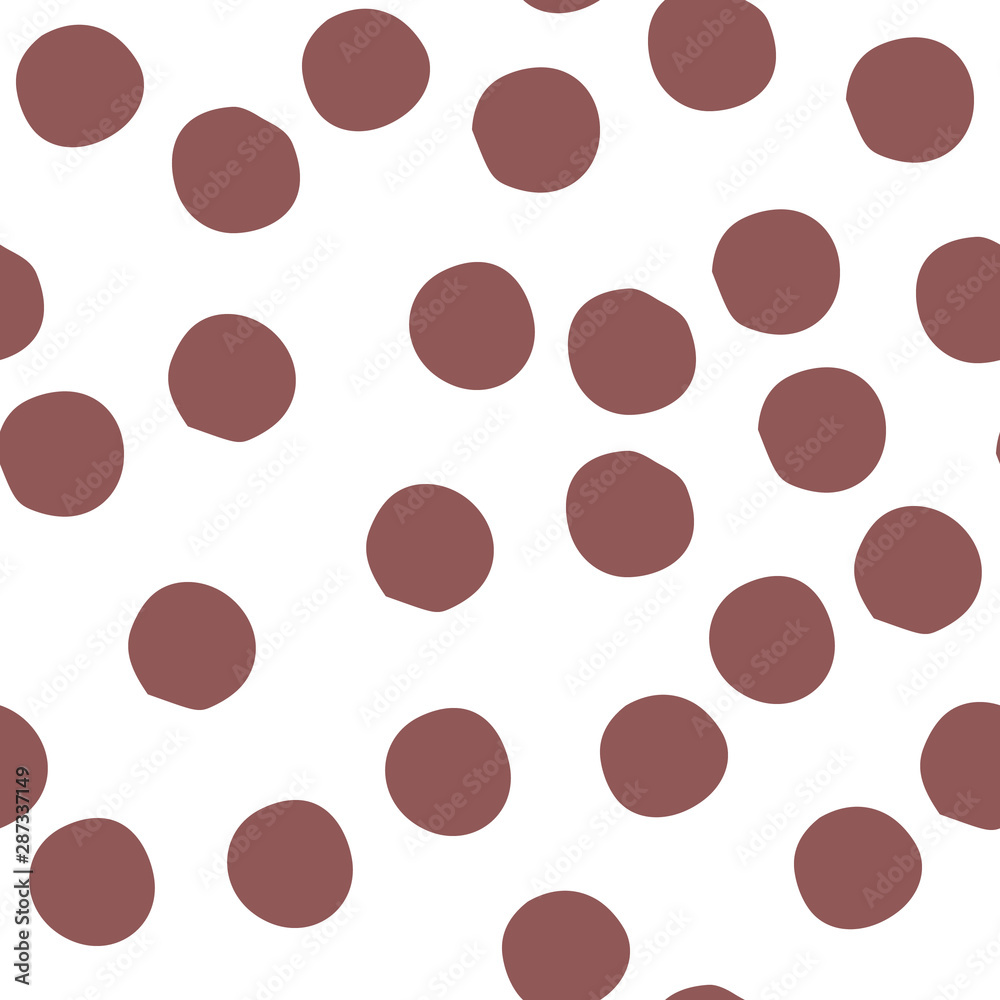 Continuous pattern polka in brown tones Continuous pattern polka in brown tones