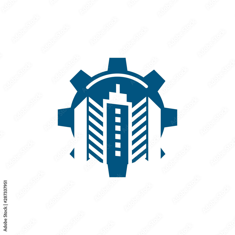 building and industrial logo template