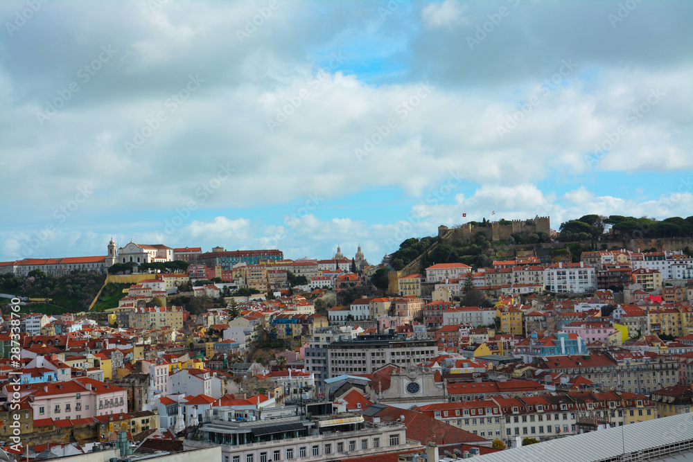 panoramic view of  Lisbon in Portugal