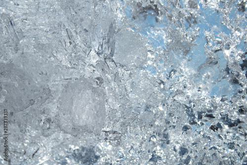 Ice, ice surface in a winter sunny day