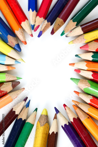 Colorful pencils background