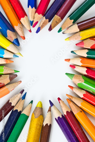 Colorful pencils background