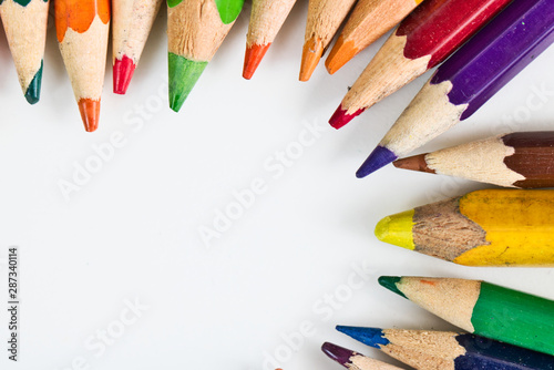 Colorful pencils background