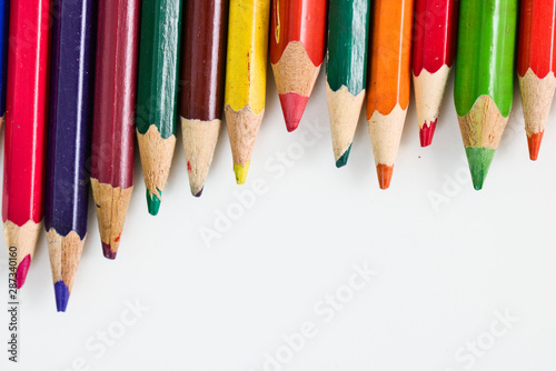 Colorful pencils background