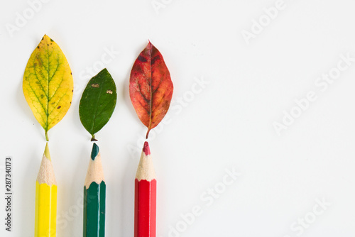 Colorful pencils background