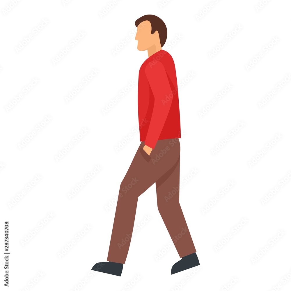 Walking man icon. Flat illustration of walking man vector icon for web design Walking man icon. Flat illustration of walking man vector icon for web design