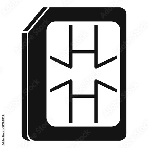 Lte sim card icon. Simple illustration of lte sim card vector icon for web design isolated on white background