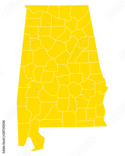 Karte von Alabama