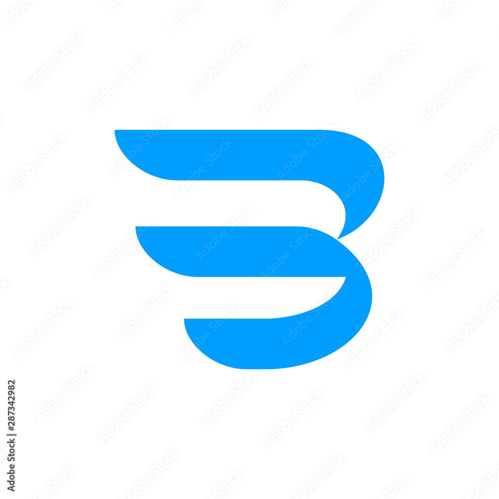 lines that make up the letter b logo template lines that make up the letter b logo template