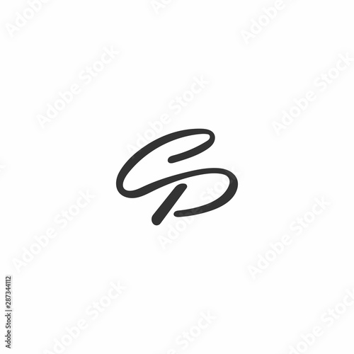 Fotografie CP Letter Logos Design with Creative Modern Trendy Typography