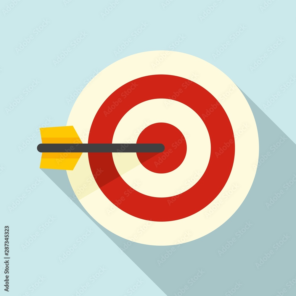 Sms marketing target icon. Flat illustration of sms marketing target vector icon for web design