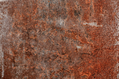 Old metal rusted wall. Grunge background and texture. Close-up
