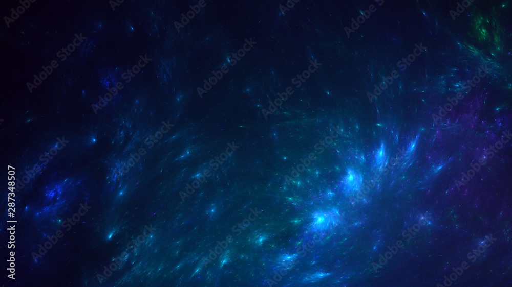 Obraz premium 3D rendering multicolored abstract fractal on black background