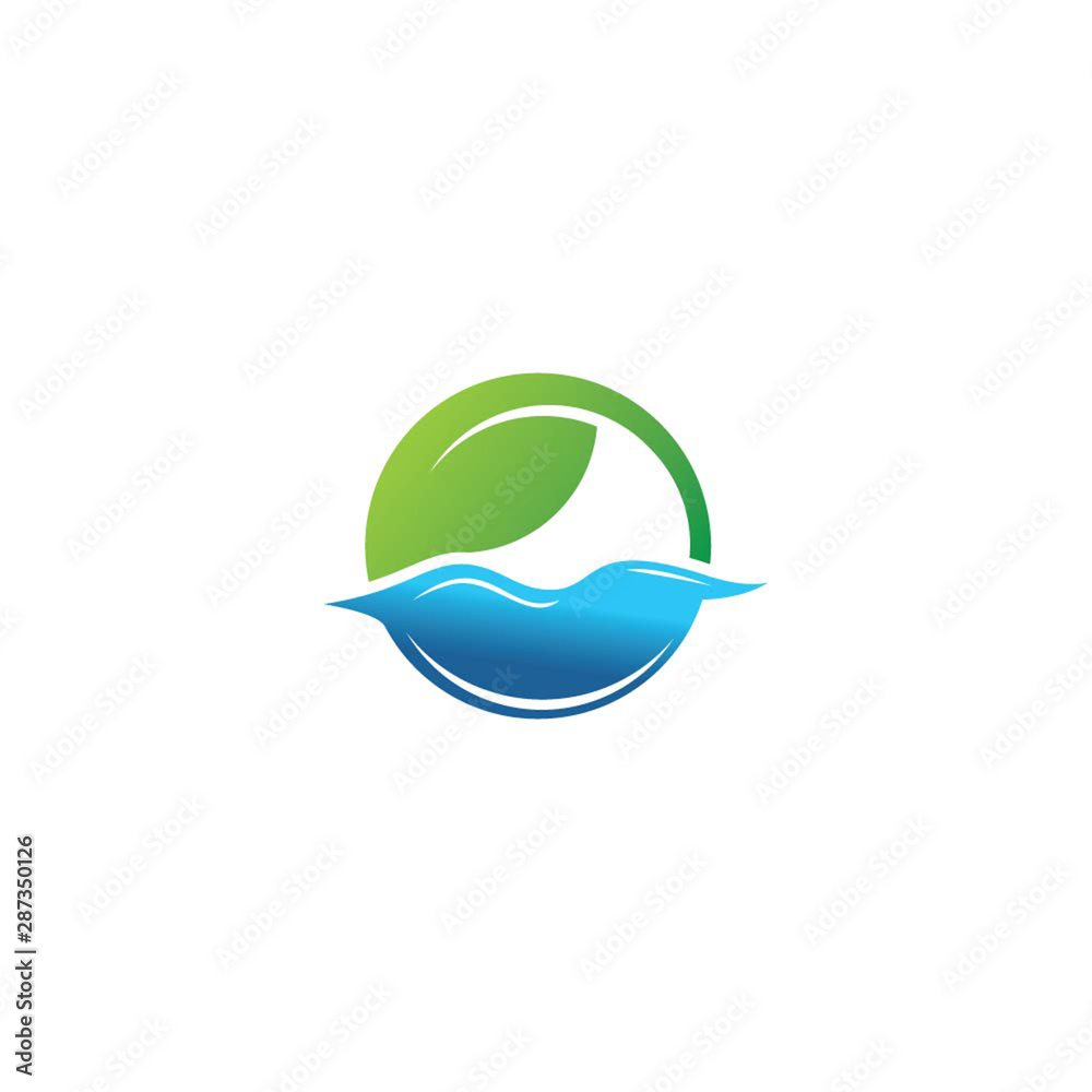 leaf sea logo template leaf sea logo template