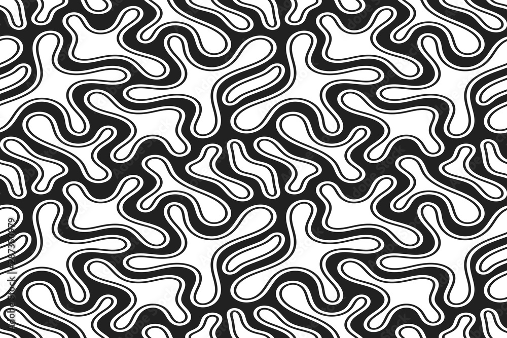 Obraz premium Monochrome vector seamless pattern.