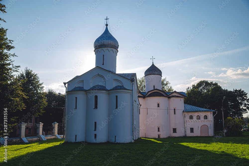 Temple in Russia in the summer