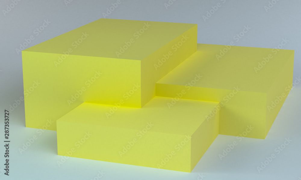 Geometric shape scene minimal, 3d rendering. Geometric shape scene minimal, 3d rendering.